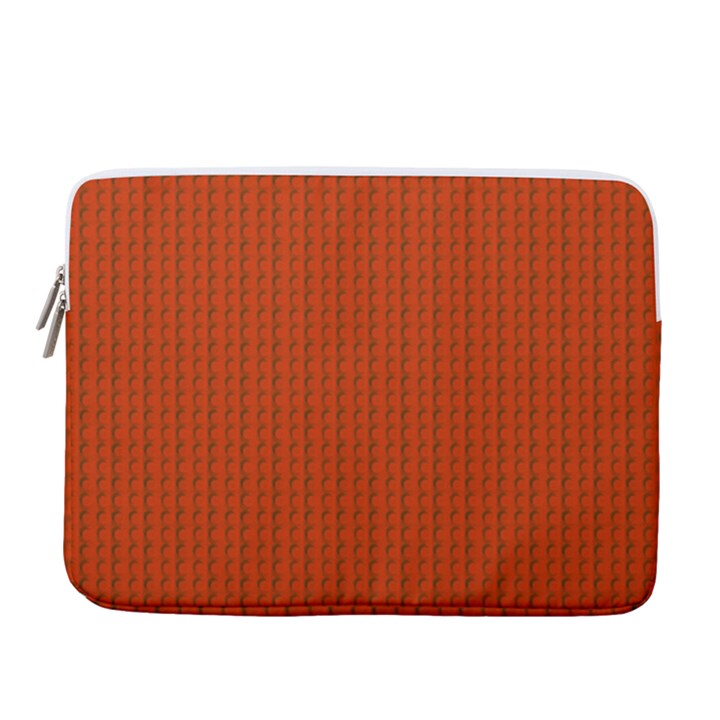 Orange Lego Texture Macro, Orange Dots Background 14  Vertical Laptop Sleeve Case With Pocket