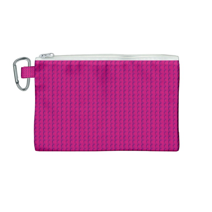 Purple Lego Texture Macro, Purple Dots Background Canvas Cosmetic Bag (Medium)