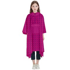 Purple Lego Texture Macro, Purple Dots Background Kids  Hooded Rain Ponchos by kyorashop23