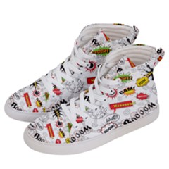 Pattern Seamless Texture Cartoon Women s Hi-top Skate Sneakers by Bedest