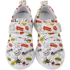 Pattern Seamless Texture Cartoon Kids  Velcro Strap Shoes by Bedest