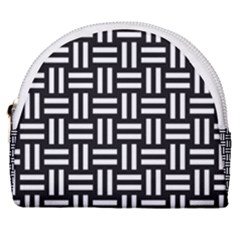 Frets Mosaic Pattern Geometric Horseshoe Style Canvas Pouch by Bedest