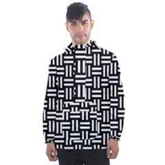 Frets Mosaic Pattern Geometric Men s Front Pocket Pullover Windbreaker