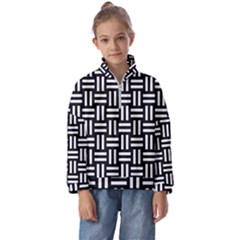 Frets Mosaic Pattern Geometric Kids  Half Zip Hoodie