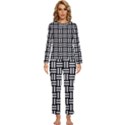 Frets Mosaic Pattern Geometric Womens  Long Sleeve Lightweight Pajamas Set View1