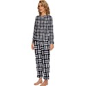 Frets Mosaic Pattern Geometric Womens  Long Sleeve Lightweight Pajamas Set View2