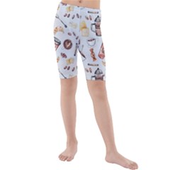 Coffee Mania Caffeine Kids  Mid Length Swim Shorts by Bedest