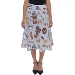 Coffee Mania Caffeine Perfect Length Midi Skirt by Bedest