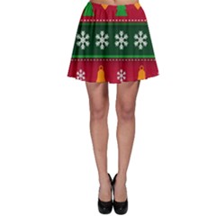 Christmas Time Pattern Christmas Ornament Skater Skirt by Bedest