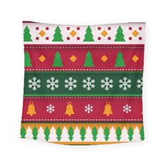 Christmas Time Pattern Christmas Ornament Square Tapestry (small)