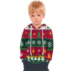 Christmas Time Pattern Christmas Ornament Kids  Overhead Hoodie