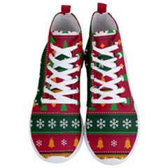 Christmas Time Pattern Christmas Ornament Men s Lightweight High Top Sneakers by Bedest