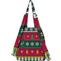 Christmas Time Pattern Christmas Ornament Center Zip Backpack View2