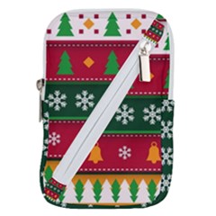 Christmas Time Pattern Christmas Ornament Belt Pouch Bag (large) by Bedest