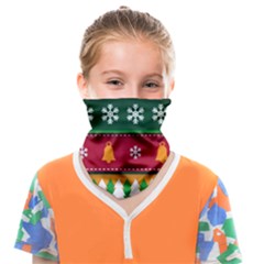 Christmas Time Pattern Christmas Ornament Face Covering Bandana (kids)