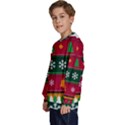 Christmas Time Pattern Christmas Ornament Kids  Crewneck Sweatshirt View2