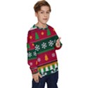 Christmas Time Pattern Christmas Ornament Kids  Crewneck Sweatshirt View3