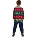 Christmas Time Pattern Christmas Ornament Kids  Crewneck Sweatshirt View4