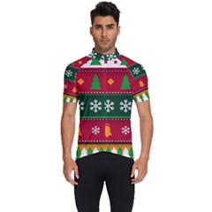 Christmas Time Pattern Christmas Ornament Men s Short Sleeve Cycling Jersey by Bedest