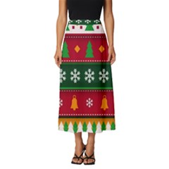 Christmas Time Pattern Christmas Ornament Classic Midi Chiffon Skirt by Bedest