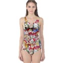 Pattern Kitten Christmas One Piece Swimsuit View1