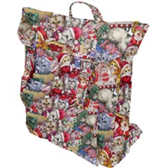 Pattern Kitten Christmas Buckle Up Backpack