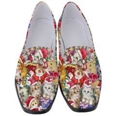 Pattern Kitten Christmas Women s Classic Loafer Heels