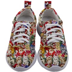 Pattern Kitten Christmas Kids Athletic Shoes