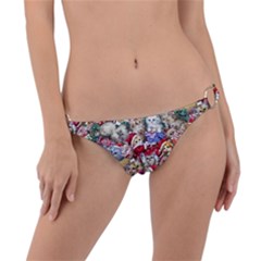 Pattern Kitten Christmas Ring Detail Bikini Bottoms by Bedest