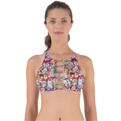 Pattern Kitten Christmas Perfectly Cut Out Bikini Top by Bedest