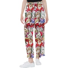 Pattern Kitten Christmas Women s Pants 