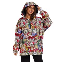 Pattern Kitten Christmas Women s Ski And Snowboard Waterproof Breathable Jacket by Bedest