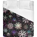 Shiny Winter Snowflake Abstract Christmas Cold Crystal December Duvet Cover (California King Size) View1