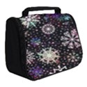 Shiny Winter Snowflake Abstract Christmas Cold Crystal December Full Print Travel Pouch (Small) View2