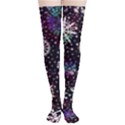 Shiny Winter Snowflake Abstract Christmas Cold Crystal December Thigh High Stockings View1