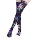 Shiny Winter Snowflake Abstract Christmas Cold Crystal December Thigh High Stockings View2