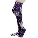 Shiny Winter Snowflake Abstract Christmas Cold Crystal December Thigh High Stockings View3