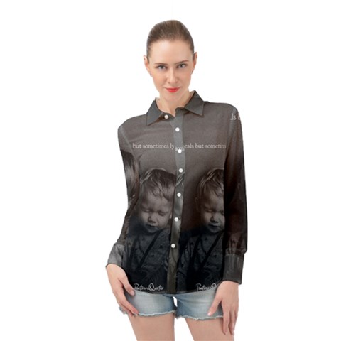 Feel Of Music Long Sleeve Chiffon Shirt by Ajidj