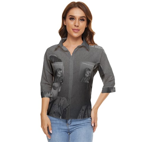 Feel Of Music Women s Quarter Sleeve Pocket Shirt by Ajidj