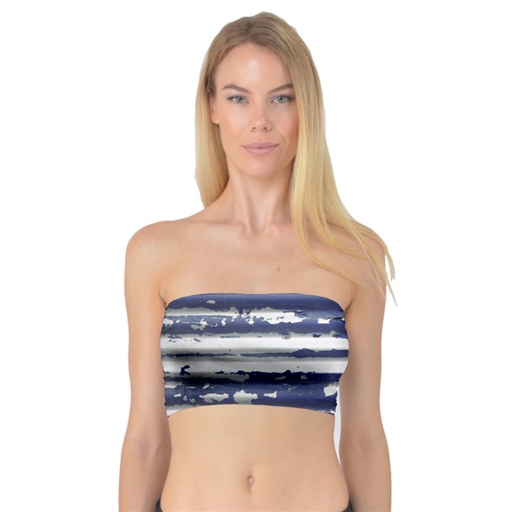 Metallic Rhythm Print Bandeau Top