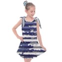 Metallic Rhythm Print Kids  Tie Up Tunic Dress View1