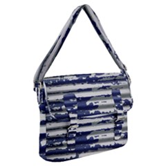 Metallic Rhythm Print Buckle Messenger Bag