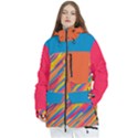 Bright and variegated multicolored  brush strokes Women s Multi Pockets Zip Ski and Snowboard Waterproof Breathable Jacket View1