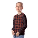 Fantasy skeleton dragon hand drawn motif pattern Kids  Long Sleeve T-Shirt with Frill  View2