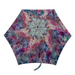 Blue Blend Mini Folding Umbrellas by kaleidomarblingart