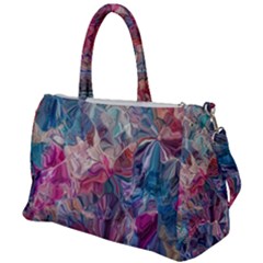 Blue Blend Duffel Travel Bag by kaleidomarblingart