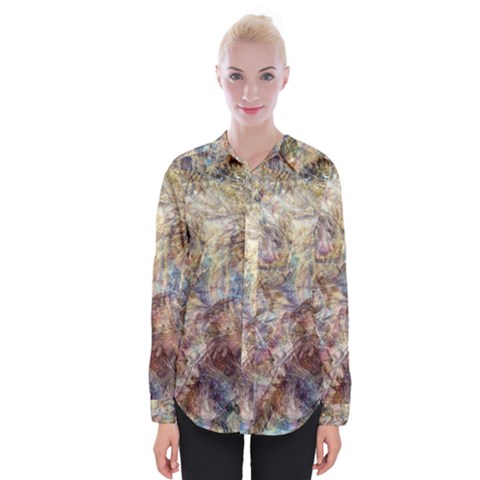 Mono Pour Blend  Womens Long Sleeve Shirt by kaleidomarblingart