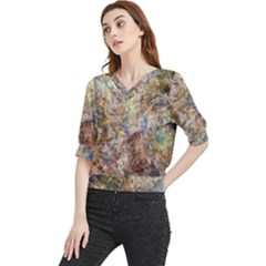 Mono Pour Blend  Quarter Sleeve Blouse