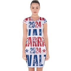 Kamala Harris 2024 Walz Capsleeve Drawstring Dress  by Safari