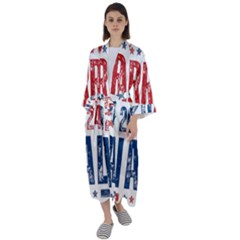 Kamala Harris 2024 Walz Maxi Satin Kimono by Safari